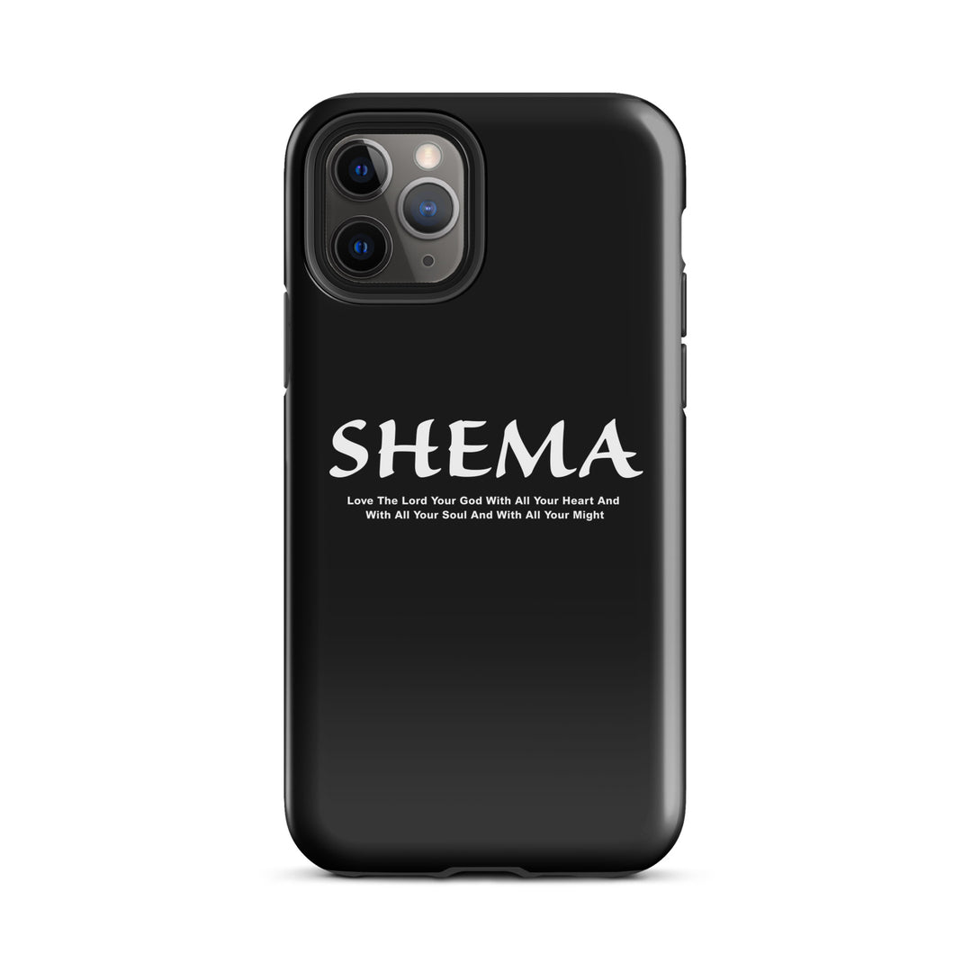 Christian Phone Case Shema Love The Lord Black  for iPhone® iPhone® Phone Cases Glossy iPhone 11 Pro 