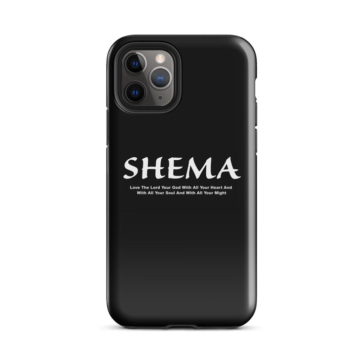 Christian Phone Case Shema Love The Lord Black  for iPhone® iPhone® Phone Cases Glossy iPhone 11 Pro 