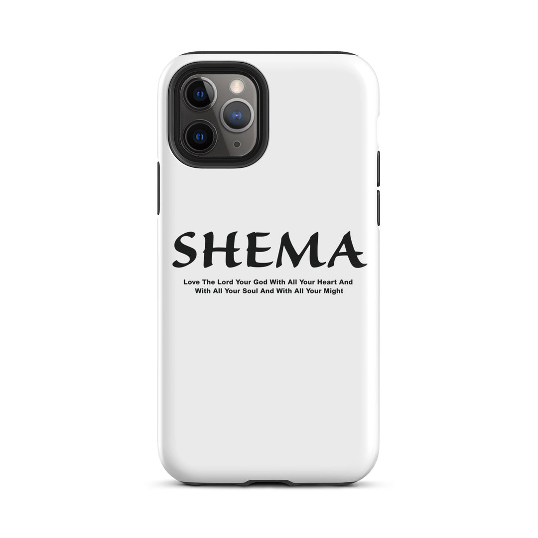 Christian Phone Case Shema Love The Lord White for iPhone® iPhone® Phone Cases Glossy iPhone 11 Pro 