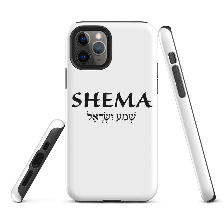 Christian Phone Case Shema Hebrew White for iPhone® iPhone® Phone Cases   