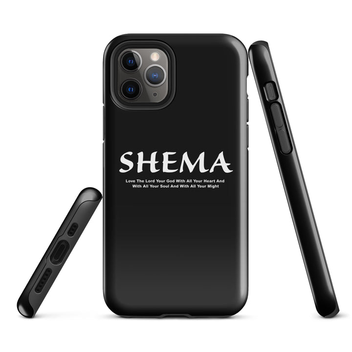 Christian Phone Case Shema Love The Lord Black  for iPhone® iPhone® Phone Cases   