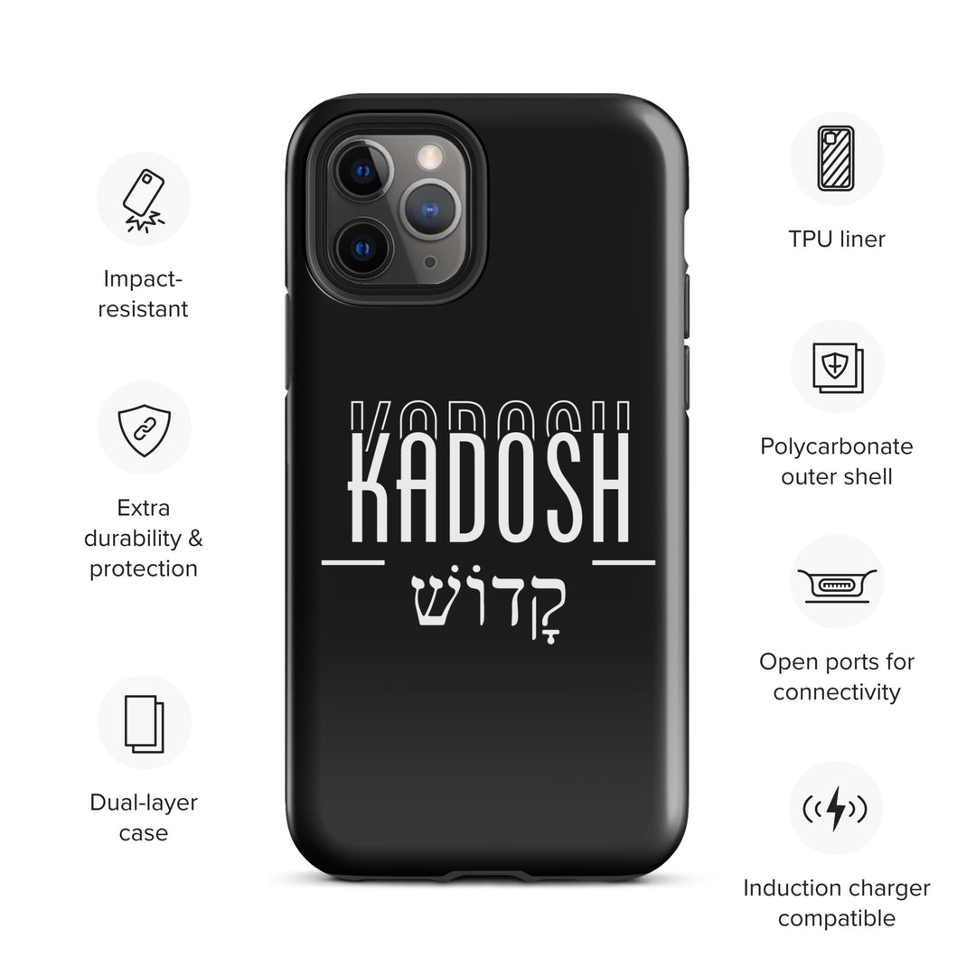 Christian Phone Case Kadosh Hebrew Black for iPhone® iPhone® Phone Cases   