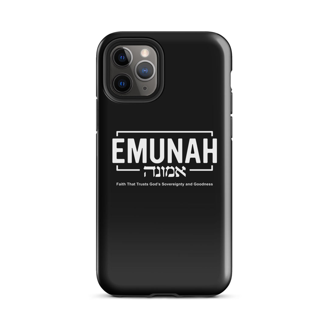 Christian Phone Case Emunah Faith That Trusts Black for iPhone® iPhone® Phone Cases Glossy iPhone 11 Pro 