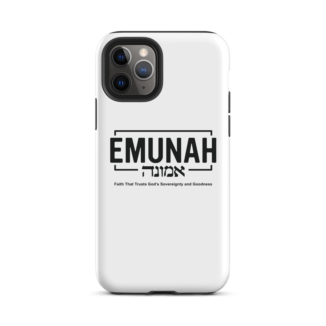 Christian Phone Case Emunah Faith That Trusts White for iPhone® iPhone® Phone Cases Glossy iPhone 11 Pro 