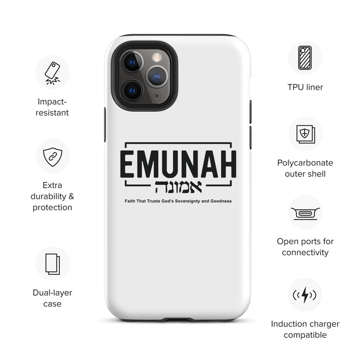 Christian Phone Case Emunah Faith That Trusts White for iPhone® iPhone® Phone Cases   