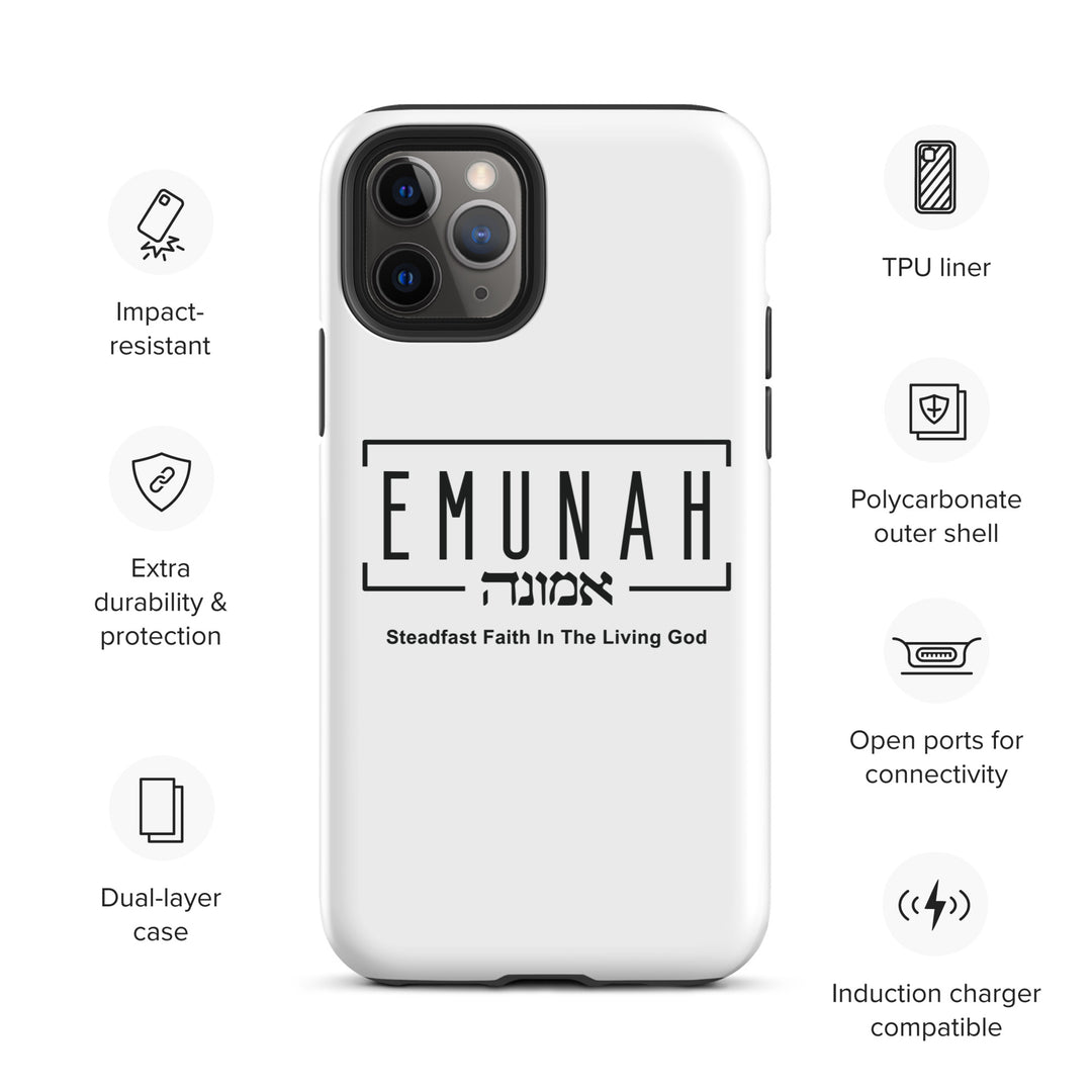 Christian Phone Case Emunah Steadfast Faith White for iPhone® iPhone® Phone Cases   