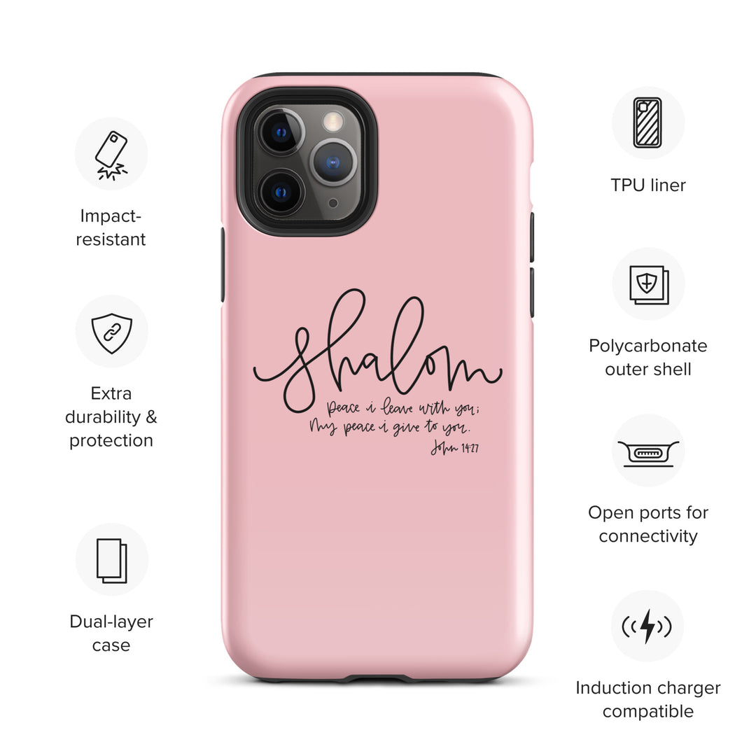 Christian Phone Case Shalom Pink for iPhone® iPhone® Phone Cases   