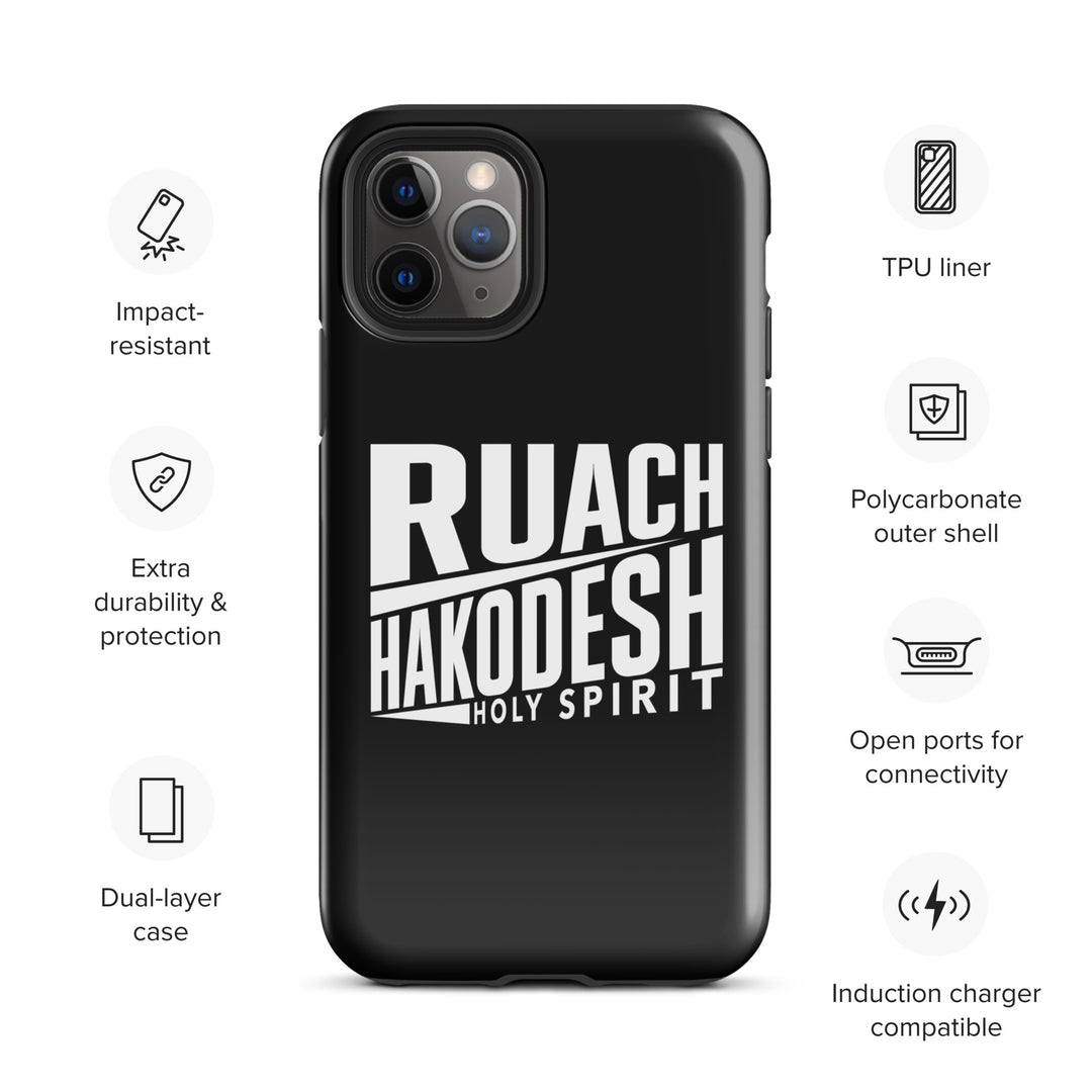 Christian Phone Case Ruach Hakodesh Holy Spirit Black for iPhone® iPhone® Phone Cases   