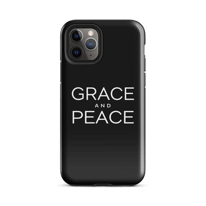 Christian Phone Case Grace and Peace Black for iPhone® iPhone® Phone Cases Glossy iPhone 11 Pro 