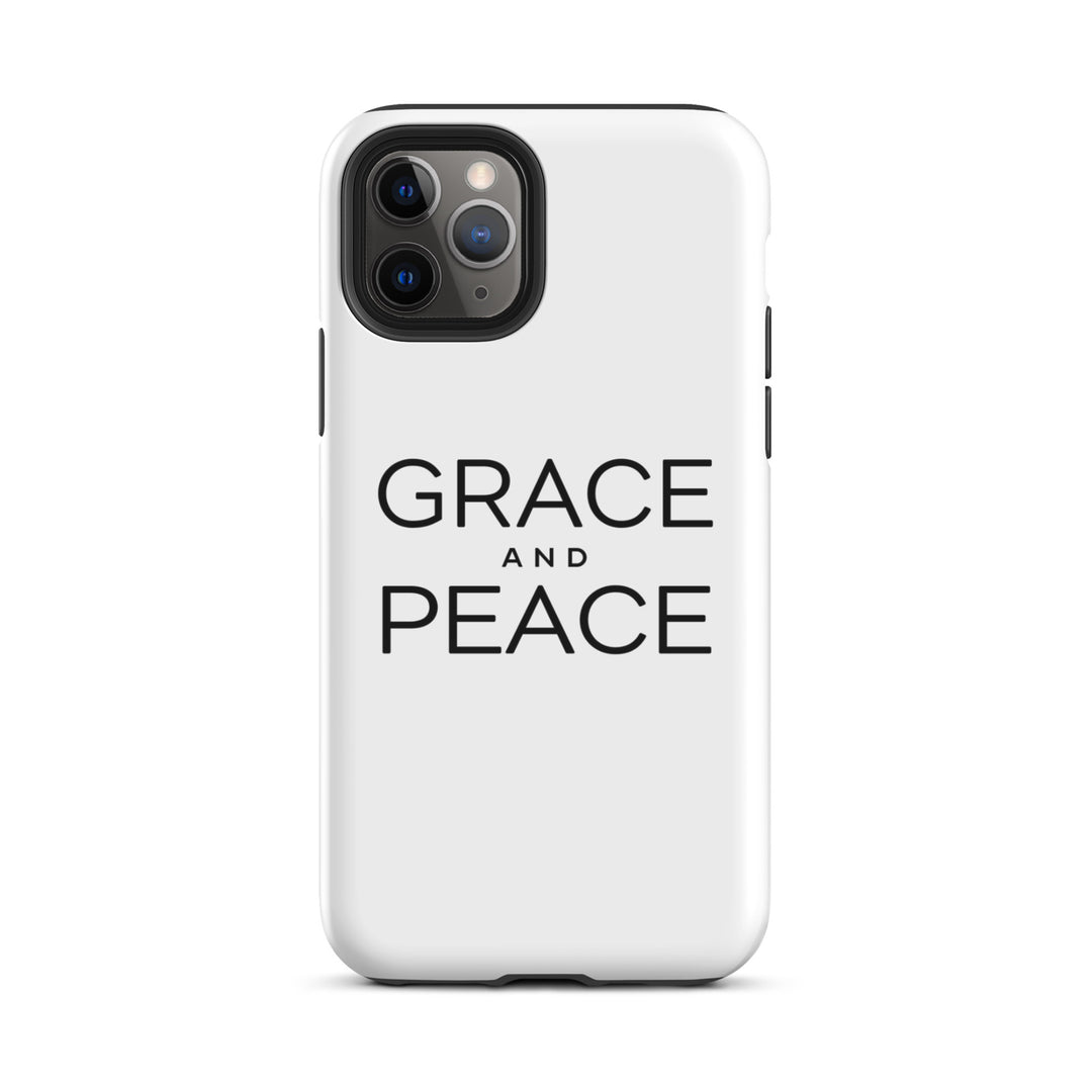 Christian Phone Case Grace and Peace White for iPhone® iPhone® Phone Cases Glossy iPhone 11 Pro 