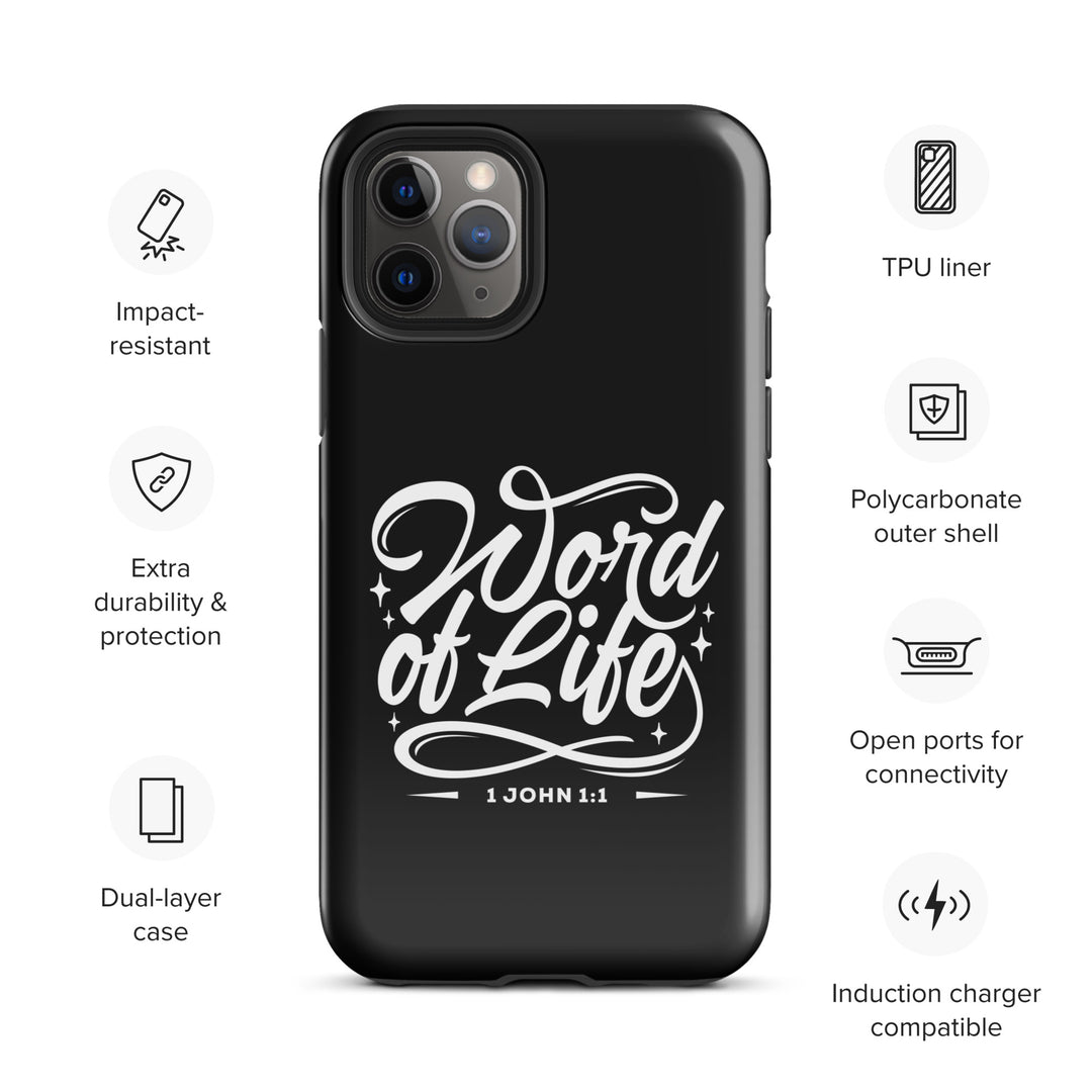 Christian Phone Case Word of Life Black for iPhone® iPhone® Phone Cases   