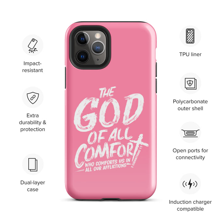 Christian Phone Case God of All Comfort Pink for iPhone® iPhone® Phone Cases   