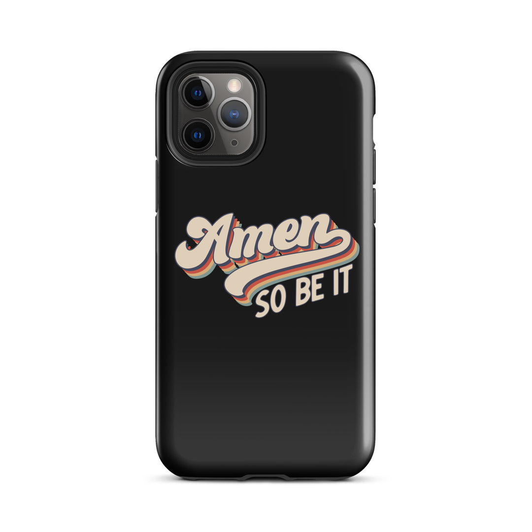 Christian Phone Case Amen So Be It Black for iPhone® iPhone® Phone Cases Glossy iPhone 11 Pro 