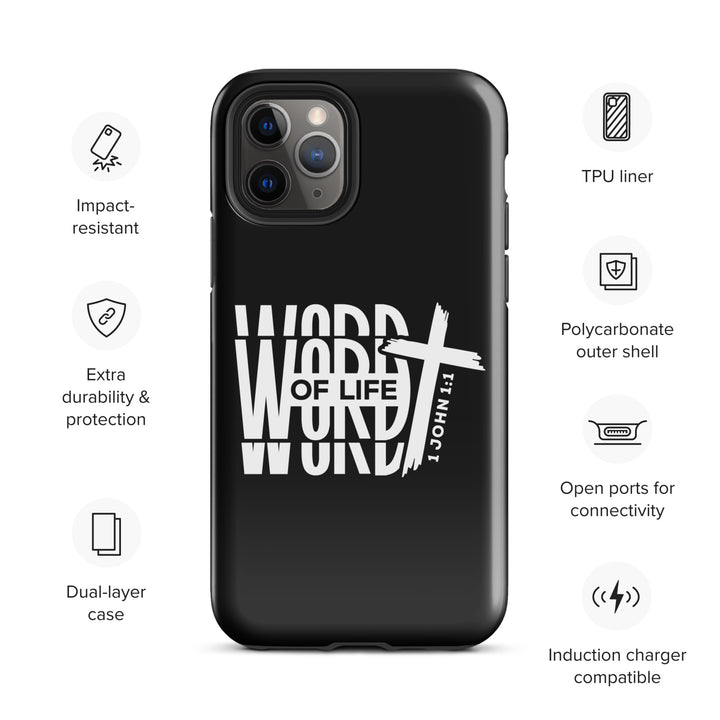 Christian Phone Case Word of Life Black for iPhone® iPhone® Phone Cases   