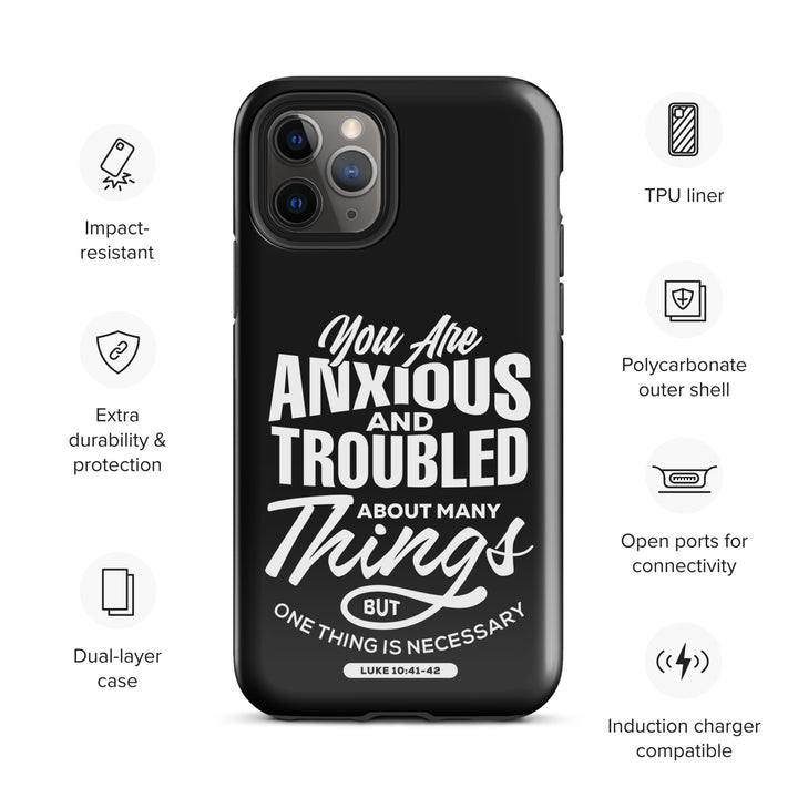 Christian Phone Case Anxious And Troubled Black for iPhone® iPhone® Phone Cases   