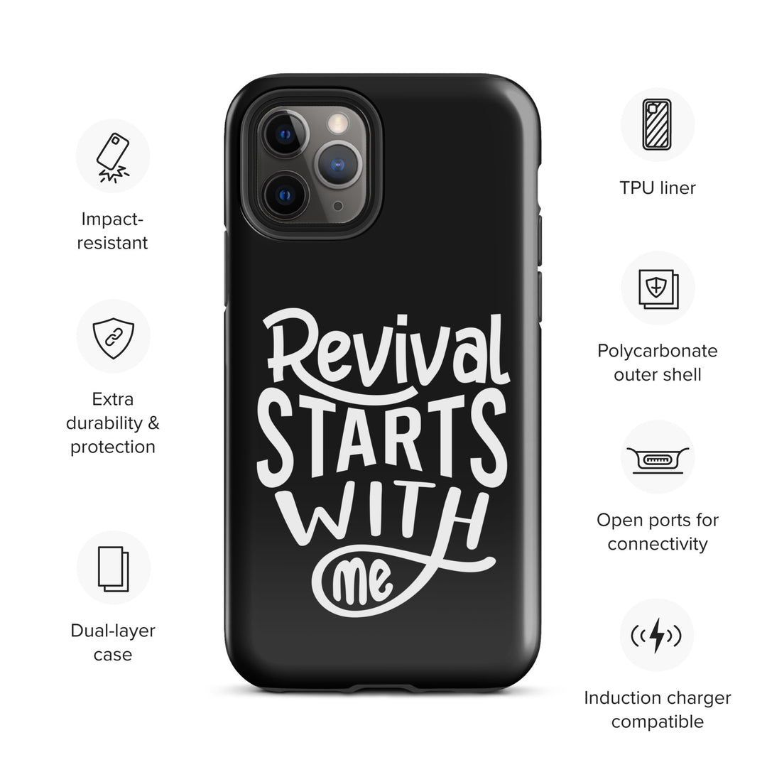 Christian Phone Case Revival Starts With Me Black for iPhone® iPhone® Phone Cases   