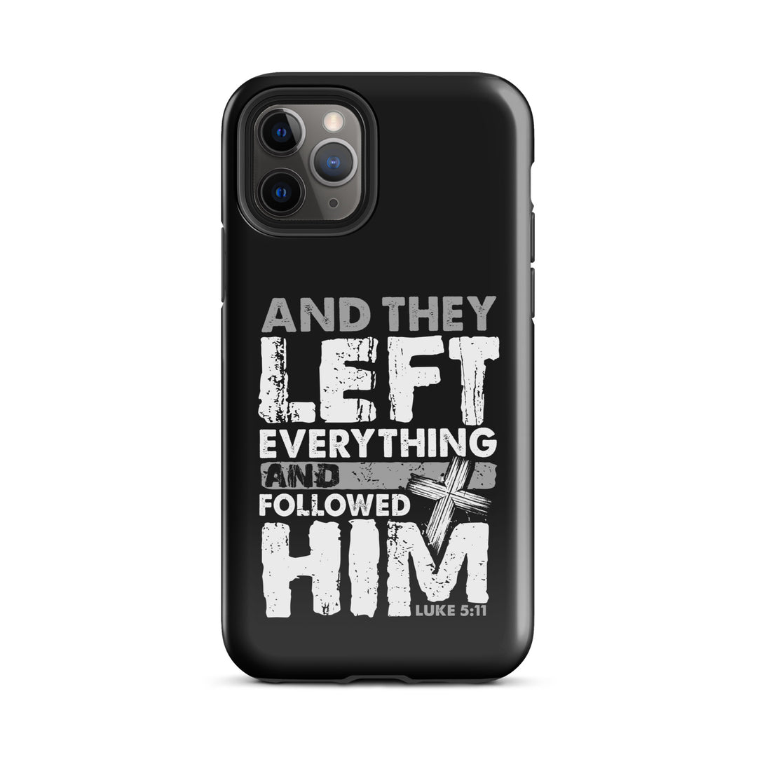 Christian Phone Case Left Everything Cross Black for iPhone® iPhone® Phone Cases Glossy iPhone 11 Pro 