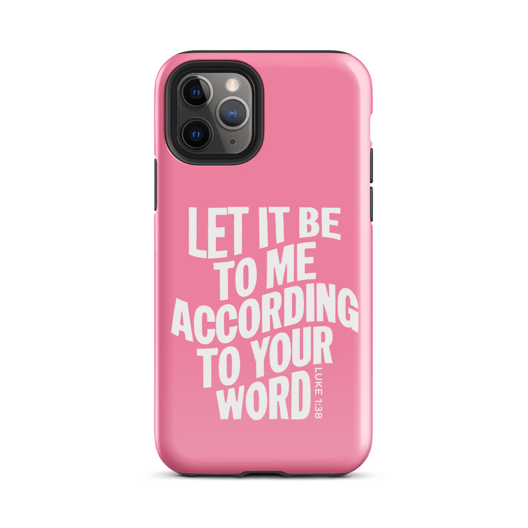 Christian Phone Case According To Your Word Pink  for iPhone® iPhone® Phone Cases Glossy iPhone 11 Pro 