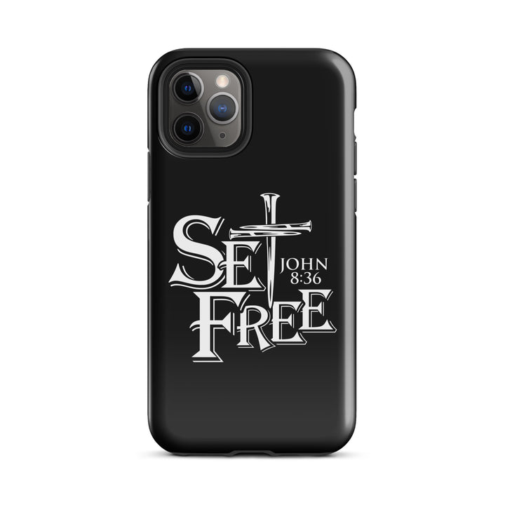 Christian Phone Case Set Free Black for iPhone® iPhone® Phone Cases Glossy iPhone 11 Pro 