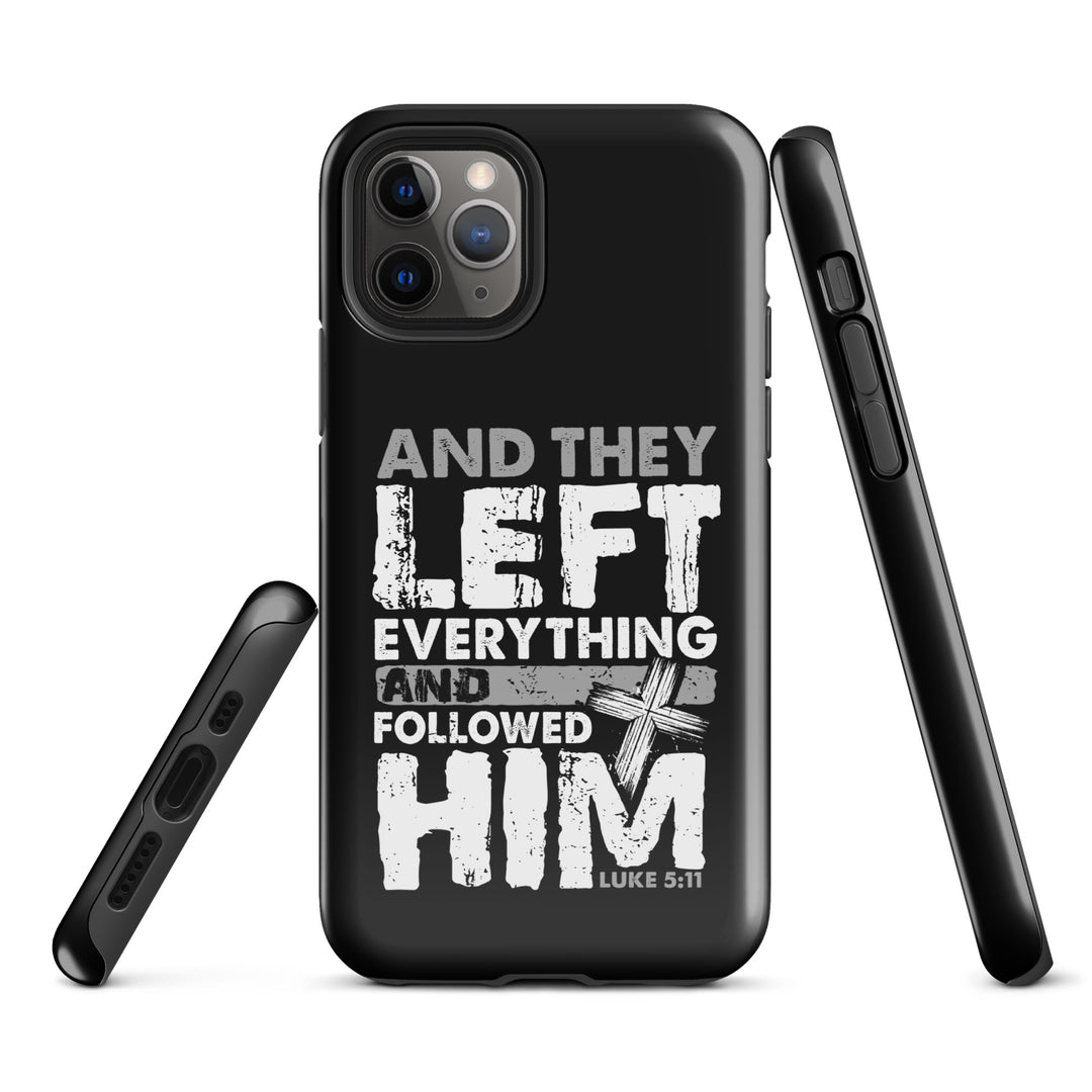 Christian Phone Case Left Everything Cross Black for iPhone® iPhone® Phone Cases   