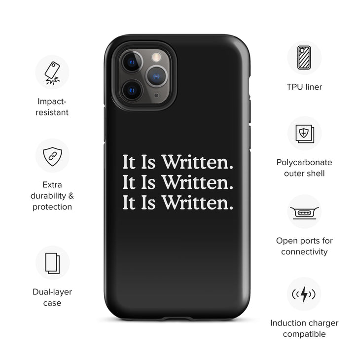 Christian Phone Case It Is Written Black for iPhone® iPhone® Phone Cases   