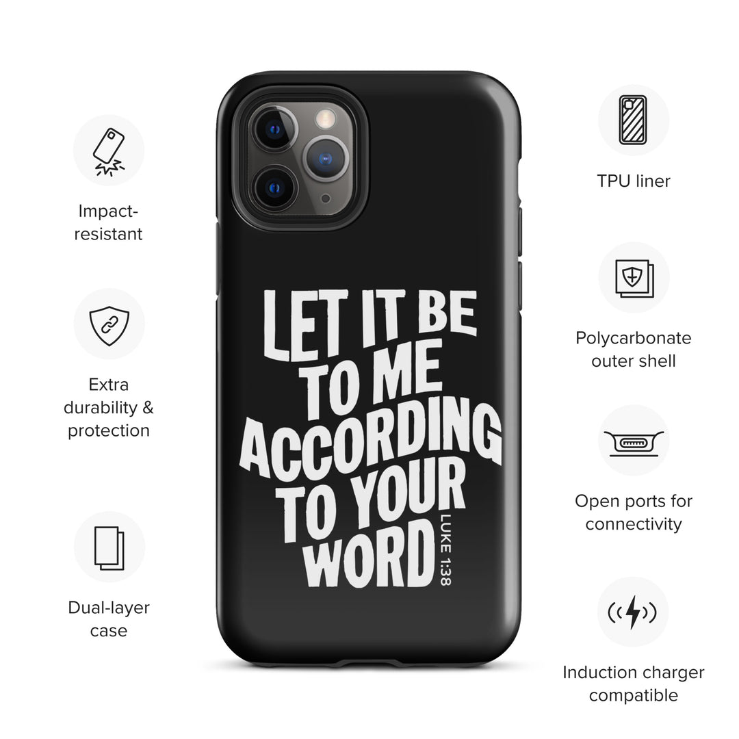 Christian Phone Case According To Your Word Black for iPhone® iPhone® Phone Cases   