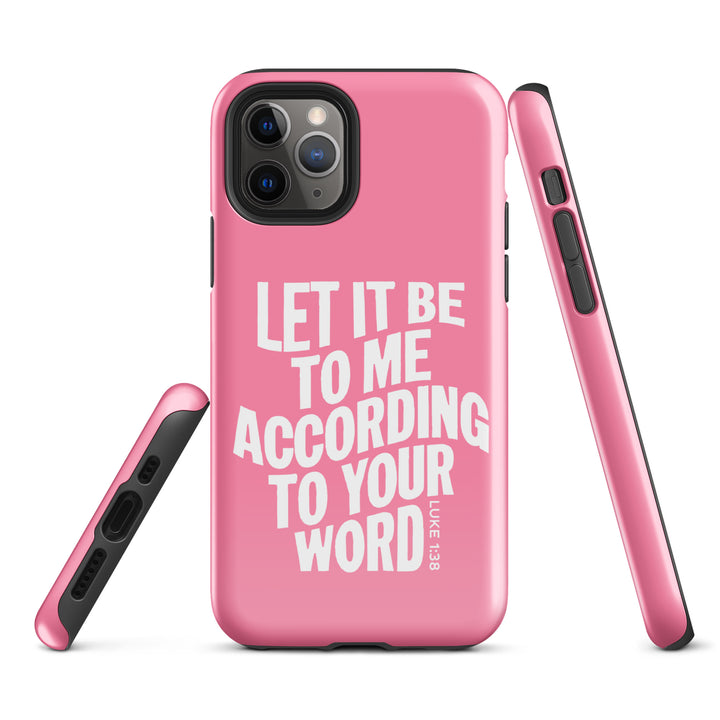 Christian Phone Case According To Your Word Pink  for iPhone® iPhone® Phone Cases   