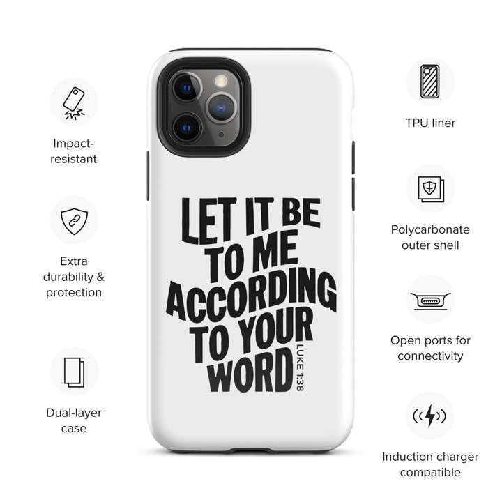 Christian Phone Case According To Your Word White for iPhone® iPhone® Phone Cases   