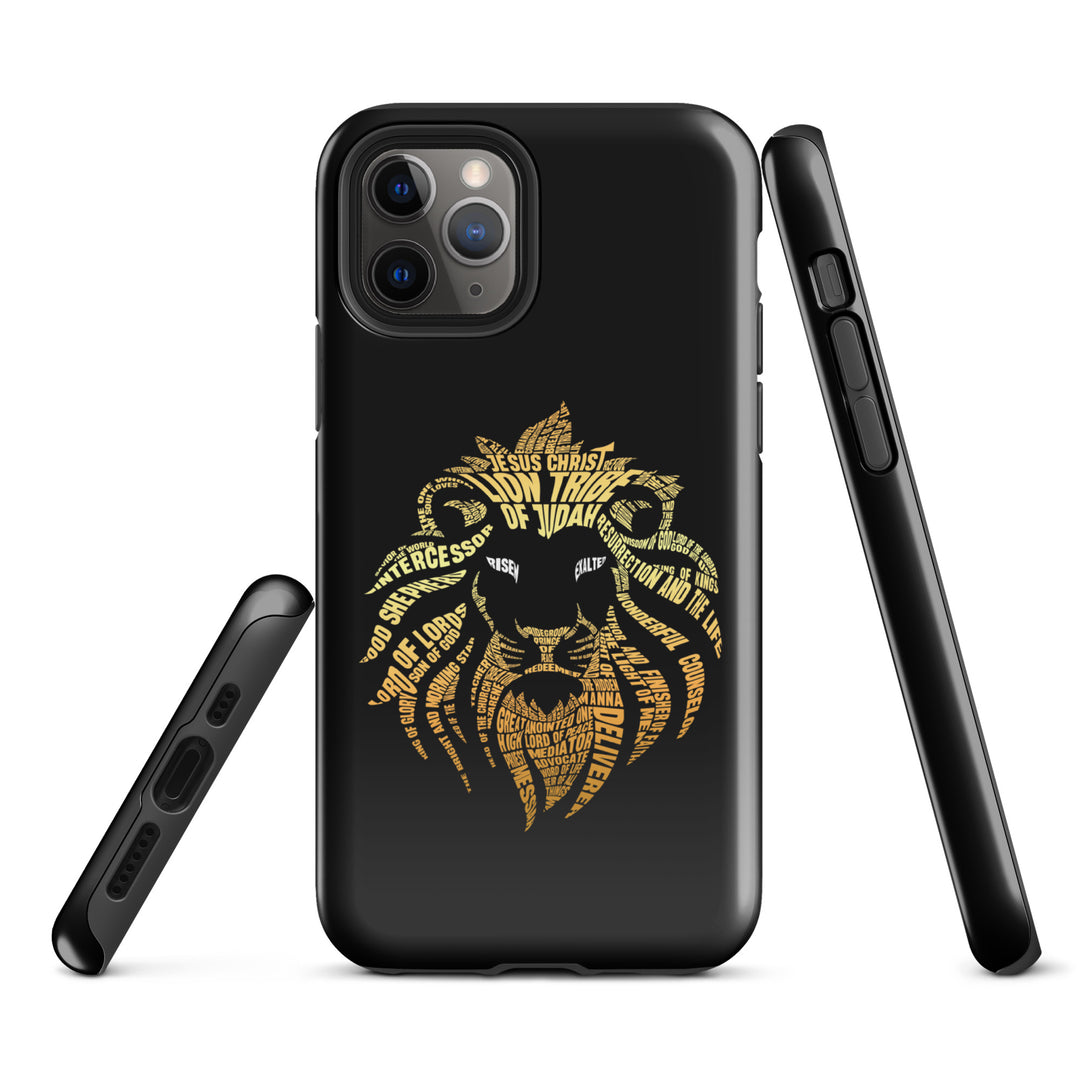 Christian Phone Case Lion Word Cloud Black for iPhone® iPhone® Phone Cases   