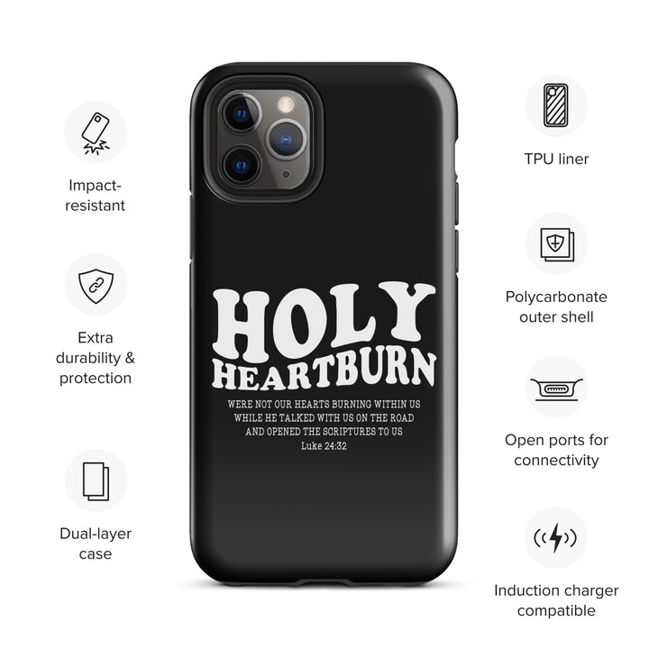 Christian Phone Case Holy Heartburn Black for iPhone® iPhone® Phone Cases   