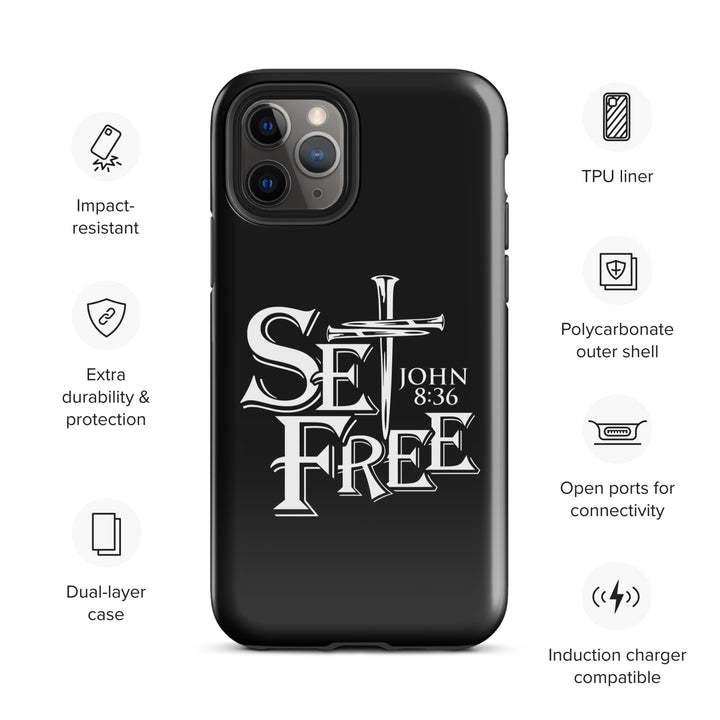 Christian Phone Case Set Free Black for iPhone® iPhone® Phone Cases   