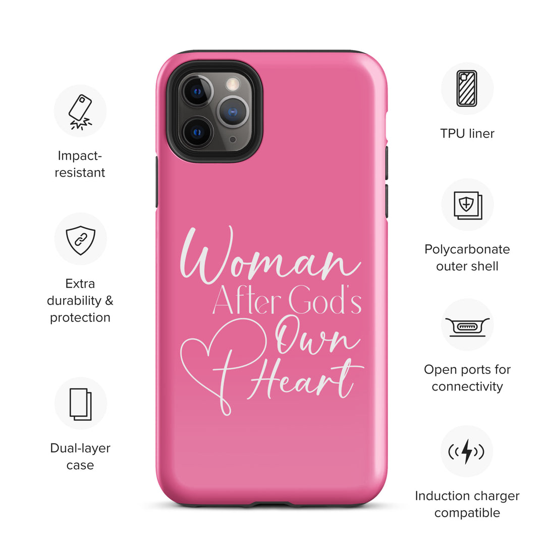 Christian Phone Case Woman After God's Heart Pink for iPhone® iPhone® Phone Cases   