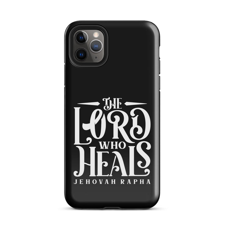 Christian Phone Case The Lord Who Heals Black for iPhone® iPhone® Phone Cases Glossy iPhone 11 Pro Max 