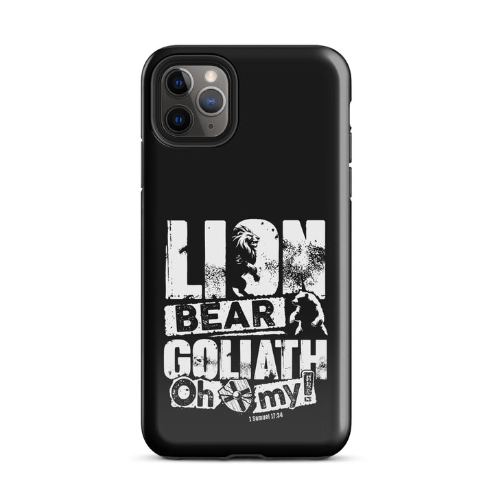 Christian Phone Case Lion Bear Goliath for iPhone® iPhone® Phone Cases Glossy iPhone 11 Pro Max 