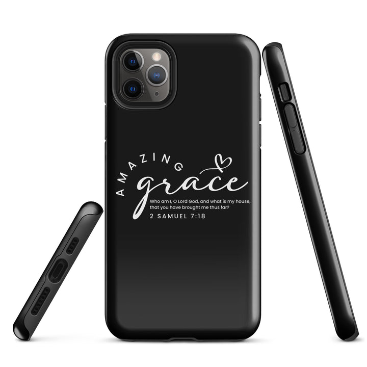 Christian Phone Case Amazing Grace Heart Black for iPhone® iPhone® Phone Cases   