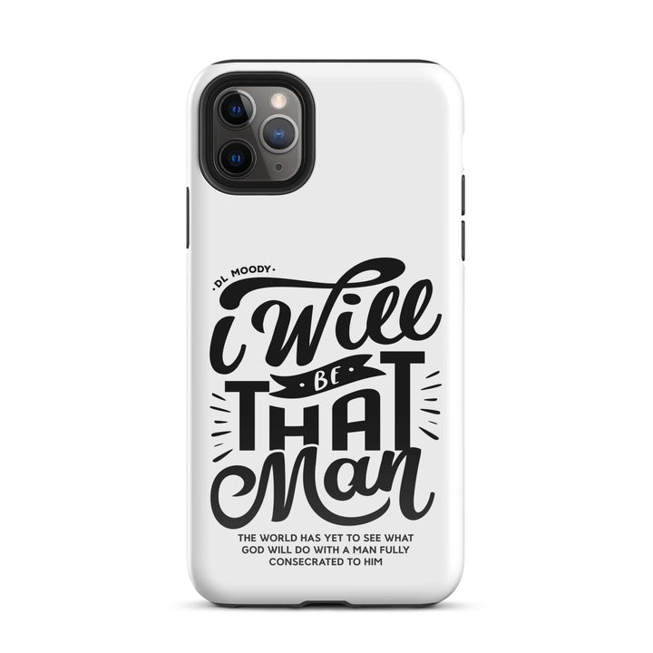 Christian Phone Case I Will Be That Man White for iPhone® iPhone® Phone Cases Glossy iPhone 11 Pro Max 