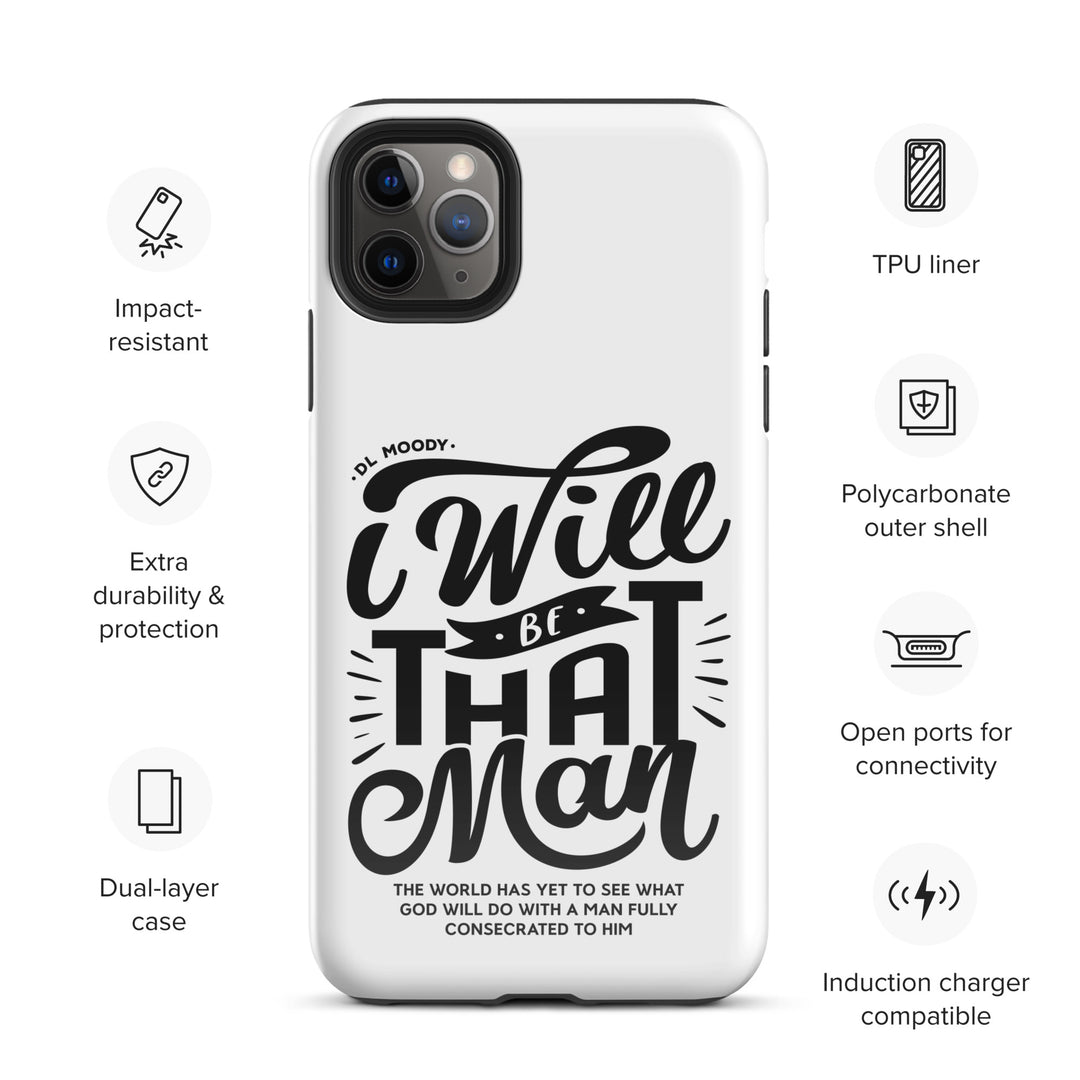 Christian Phone Case I Will Be That Man White for iPhone® iPhone® Phone Cases   