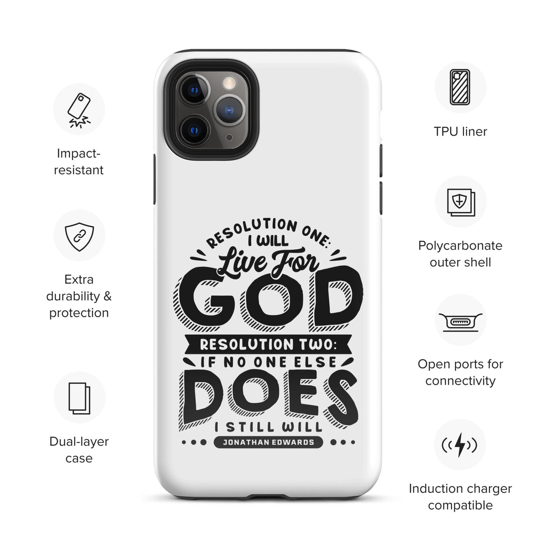 Christian Phone Case Live For God White for iPhone® iPhone® Phone Cases   