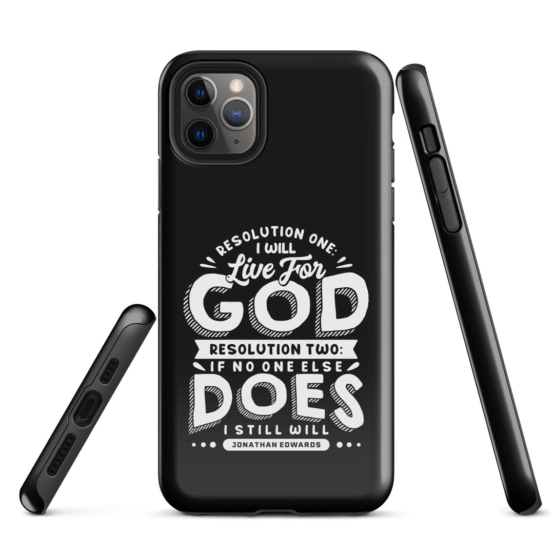 Christian Phone Case Live For God Black for iPhone® iPhone® Phone Cases   