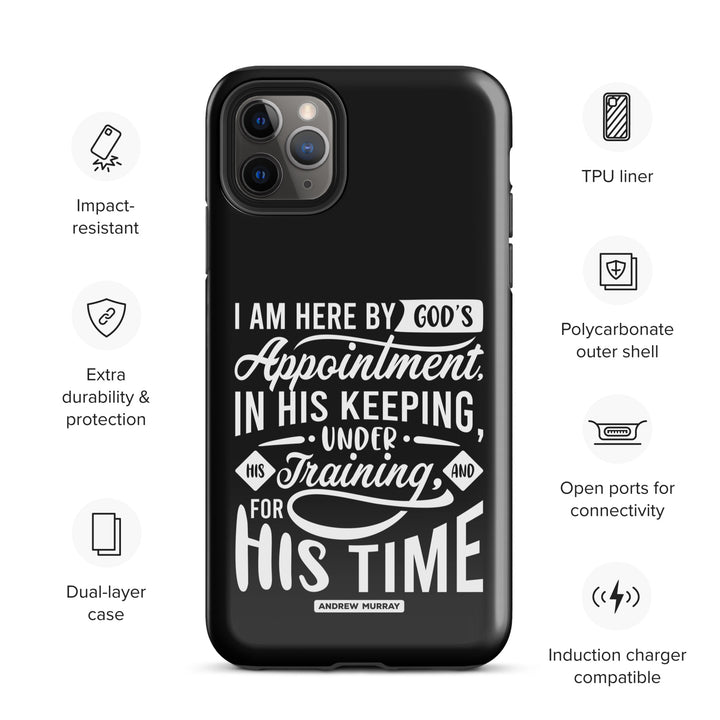 Christian Phone Case His Time Black for iPhone® iPhone® Phone Cases   