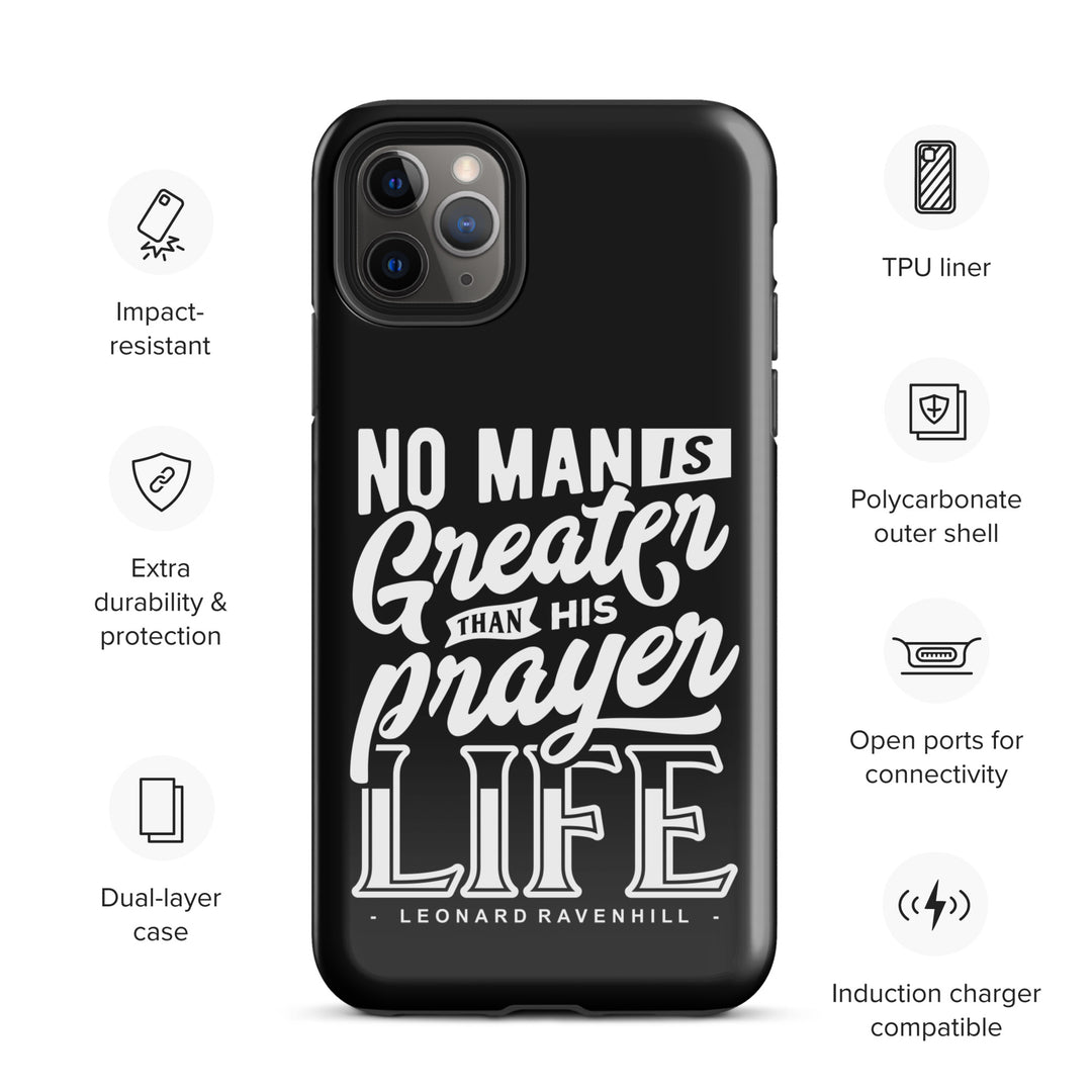 Christian Phone Case Prayer Life Black for iPhone® iPhone® Phone Cases   