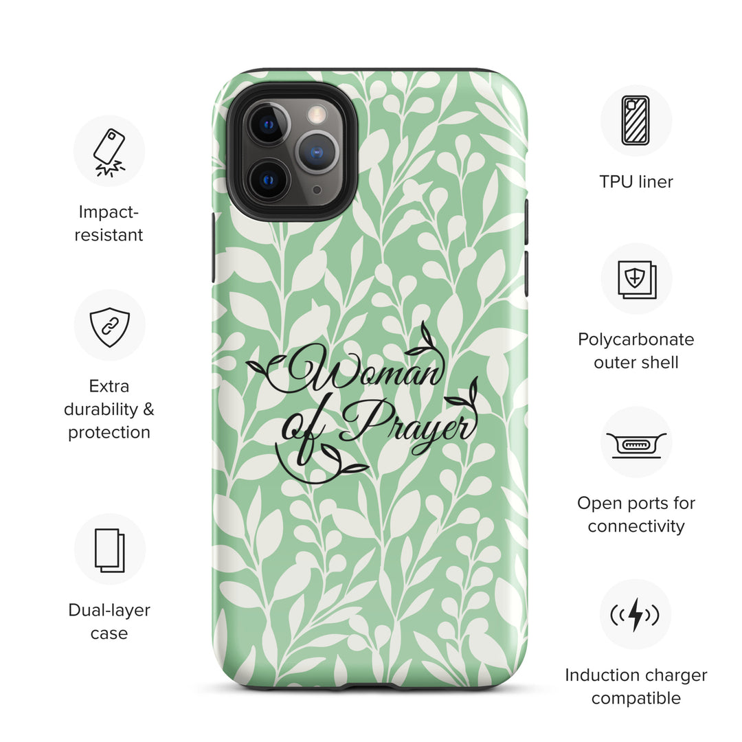 Christian Phone Case Woman of Prayer Green for iPhone® iPhone® Phone Cases   