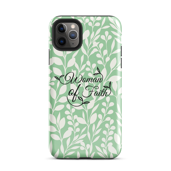 Christian Phone Case Woman of Faith Green for iPhone® iPhone® Phone Cases Glossy iPhone 11 Pro Max 