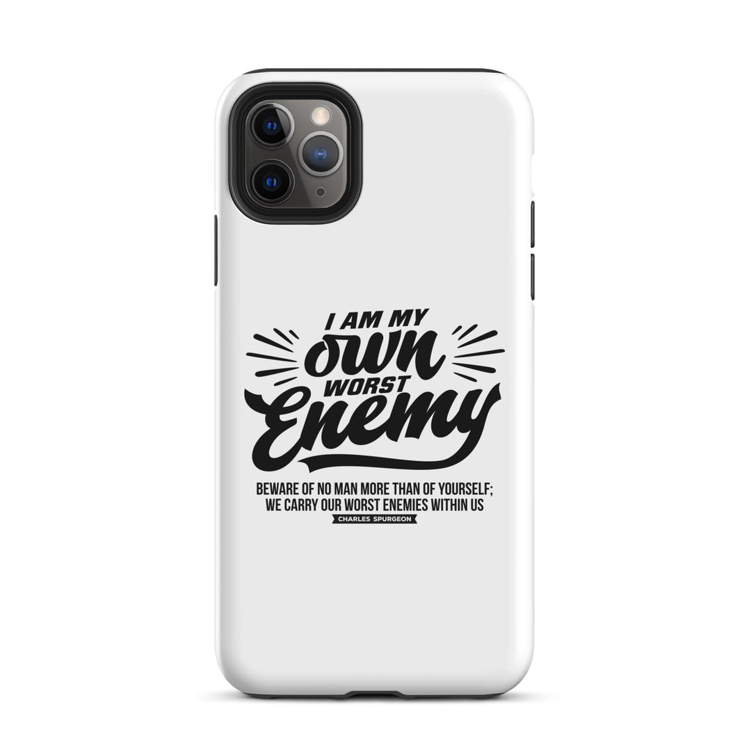 Christian Phone Case Worst Enemy White for iPhone® iPhone® Phone Cases Glossy iPhone 11 Pro Max 