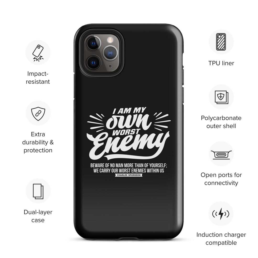 Christian Phone Case Worst Enemy Black for iPhone® iPhone® Phone Cases   