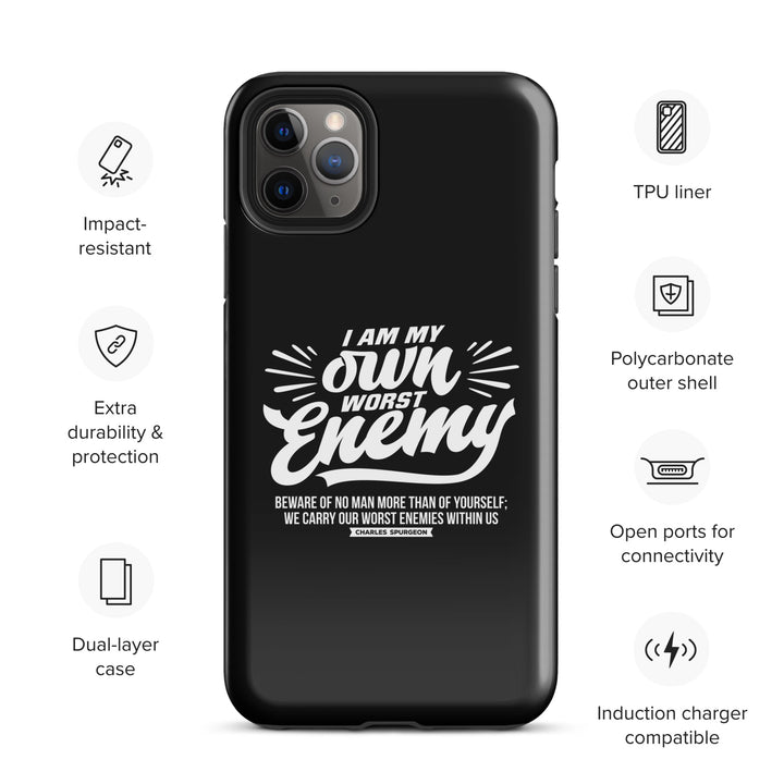 Christian Phone Case Worst Enemy Black for iPhone® iPhone® Phone Cases   