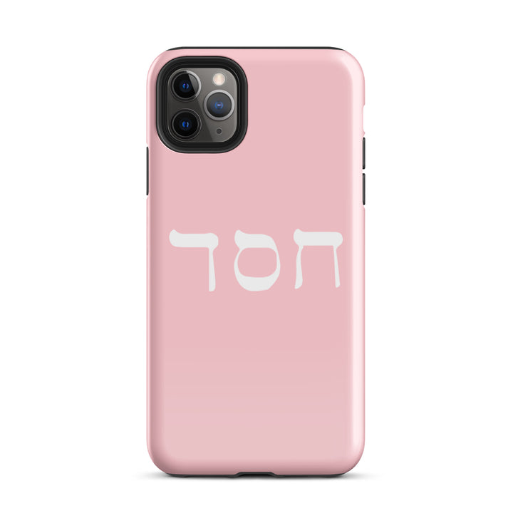 Christian Phone Case Hesed Hebrew Script Pink for iPhone® iPhone® Phone Cases Glossy iPhone 11 Pro Max 