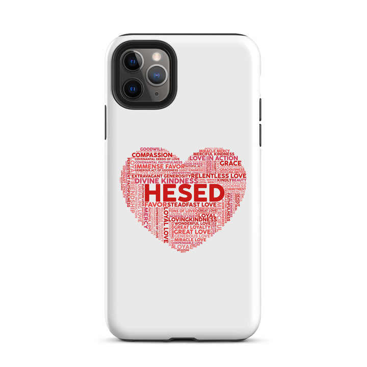 Christian Phone Case Hesed Heart White for iPhone® iPhone® Phone Cases Glossy iPhone 11 Pro Max 