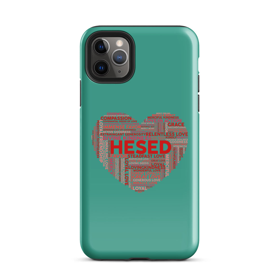 Christian Phone Case Hesed Heart Teal for iPhone® iPhone® Phone Cases Glossy iPhone 11 Pro Max 