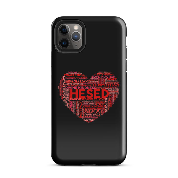 Christian Phone Case Hesed Heart Black for iPhone® iPhone® Phone Cases Glossy iPhone 11 Pro Max 